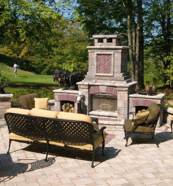 Outdoor living area construction service image from Stonework's Landscaping