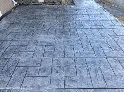 Decorative concrete surface detail